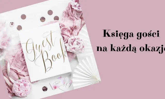 Elegancka księga gości na każdą okazję, ozdobiona piwoniami i wstążkami. Idealna alternatywa dla tradycyjnej księgi gości.