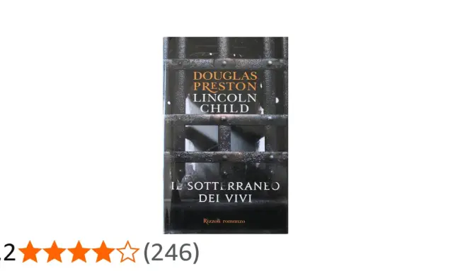 Copertina del libro "Il sotterraneo dei vivi" di Douglas Preston e Lincoln Child, parte della loro cronologia di romanzi.