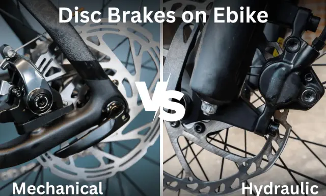 Porównanie hamulców tarczowych w rowerach elektrycznych: mechaniczne vs. hydrauliczne.