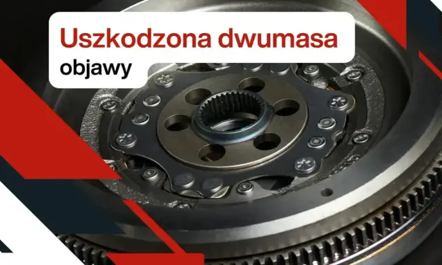 Uszkodzona dwumasa – objawy. Widok z bliska na element układu napędowego samochodu, z widocznymi zębatkami i śrubami.