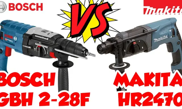 Która młotowiertarka lepsza? Bosch GBH 2-26 DRE vs Makita HR2470