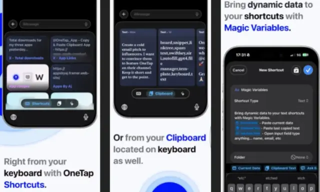 OneTap Shortcuts to najlepsze aplikacje na iPhone, które ułatwiają pracę z tekstem i skrótami bezpośrednio z klawiatury.