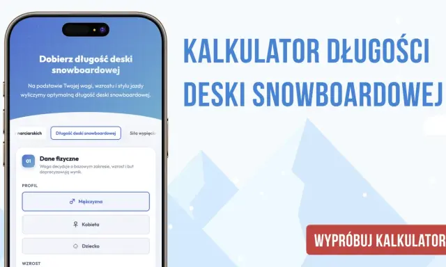 Kalkulator długości deski snowboardowej pomoże Ci dobrać idealny sprzęt. Wpisz dane fizyczne, a dowiesz się, jak dobrać deskę snowboardową.