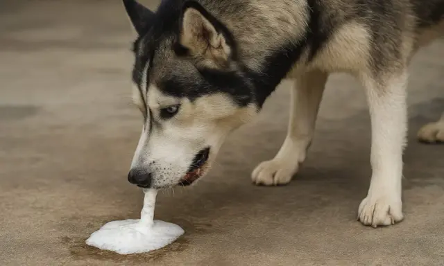 Husky wymiotuje pianą. Dowiedz się, co zrobić, gdy pies wymiotuje pianą, aby szybko mu pomóc.