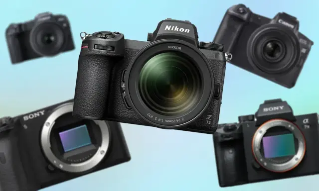 Aparat bezlusterkowy ranking: Nikon Z7 II, Sony Alpha 7 III, Canon EOS R.