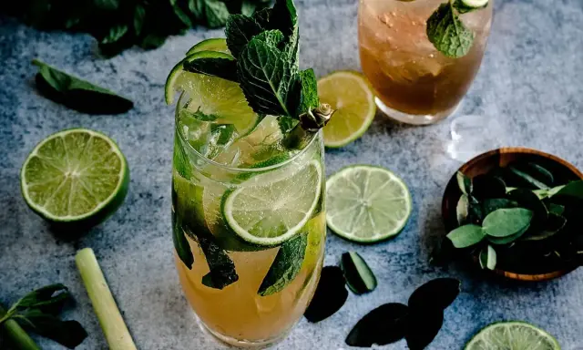 Grant's Tropical Fiesta: orzeźwiający drink z limonką i miętą. Idealny na upalne dni, świetnie smakuje z rumem lub ginem.