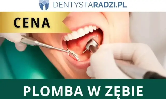 Wizyta u dentysty: cena plomby w zębie. Dentysta używa wiertła i lusterka do leczenia zęba.