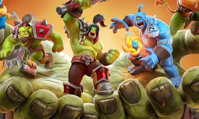 Orkowie i niebiescy giganci walczą w grze Warcraft Rumble. Zbliża się epicka bitwa!
