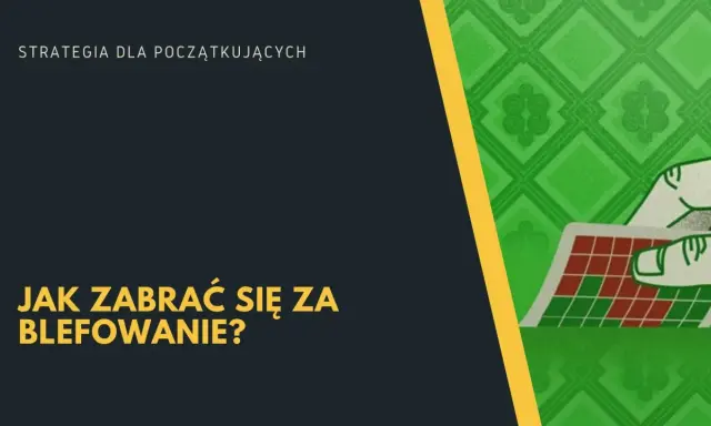 Strategia dla początkujących: jak zacząć blefować w grze. Ręka trzyma kartę z zielono-czerwonym wzorem.