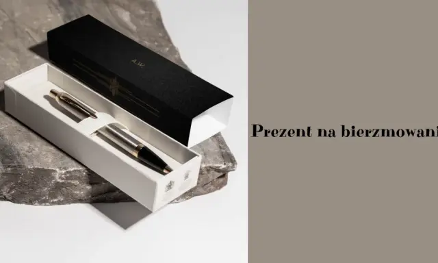Eleganckie pióro w pudełku, idealny prezent na bierzmowanie.