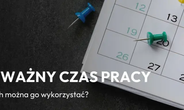 Równoważny czas pracy a praca w sobotę i niedzielę. Kolorowe pinezki zaznaczają dni na kalendarzu, symbolizując planowanie i organizację pracy.