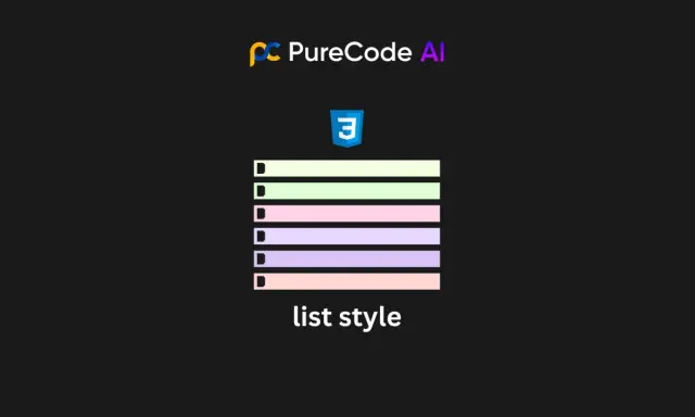 Stylizowana lista z ikoną CSS i tekstem "list style".
