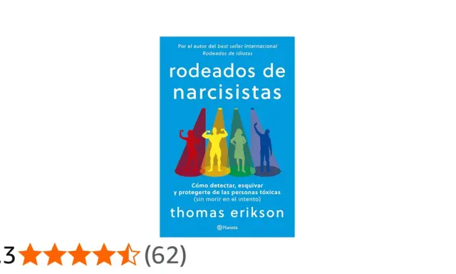 Portada del libro "Rodeados de narcisistas", con siluetas bajo focos, ilustrando la proyeccion narcisista.