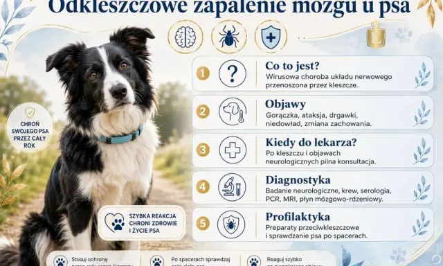 Pies rasy border collie z informacjami o chorobach odkleszczowych u psa: objawy, diagnostyka i profilaktyka.