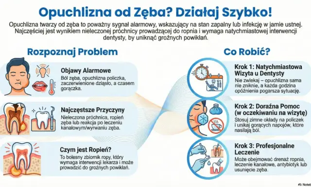 Spuchnięte dziąsło i policzek to sygnał alarmowy. Dowiedz się, jak rozpoznać problem i co robić, gdy pojawi się opuchlizna od zęba.