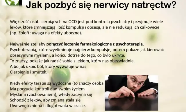 Mężczyzna pochyla się nad stołem, skupiony na czymś na jego powierzchni. Obraz ilustruje schemat zachowań kompulsywnych i sposoby radzenia sobie z nimi.