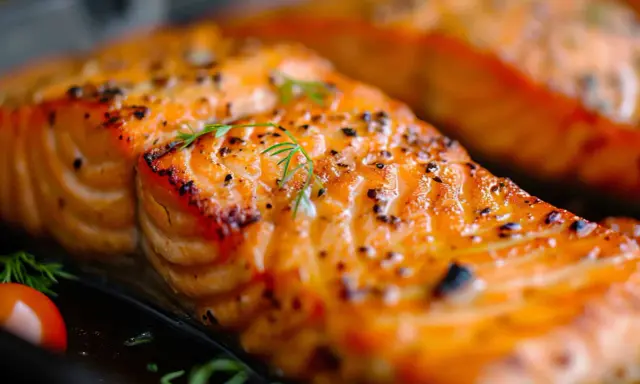 Un délicieux poisson à la plancha, bien doré et assaisonné, prêt à être dégusté.
