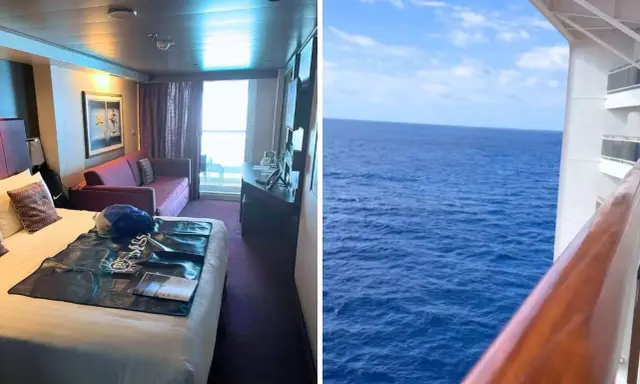 Cabine da evitare: il balcone offre una vista sul mare, ma l'interno è poco invitante.