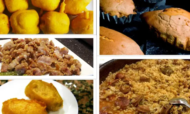 Bocados dorados, bizcochos esponjosos, carne guisada y un arroz con chorizo. Un festín de comida típica zamora.