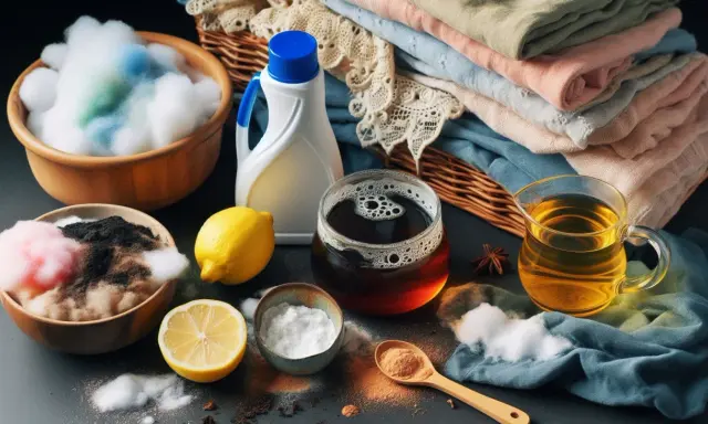 Naturalne sposoby na plamy po herbacie: cytryna, soda oczyszczona, ocet i inne domowe środki czystości.