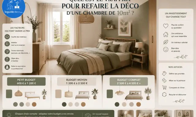 Chambre refaite : le prix des matériaux et du mobilier varie selon le budget. Découvrez comment transformer votre espace.