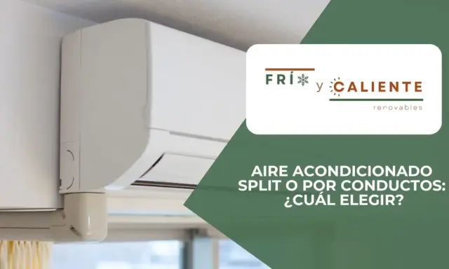 Unidad de aire acondicionado split montada en pared. ¿Buscas aire acondicionado split o por conductos?