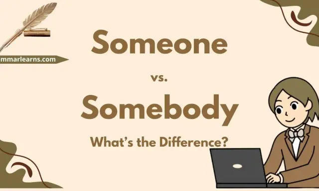 Ktoś vs. Ktoś. Ilustracja wyjaśnia różnicę między "someone" a "somebody".