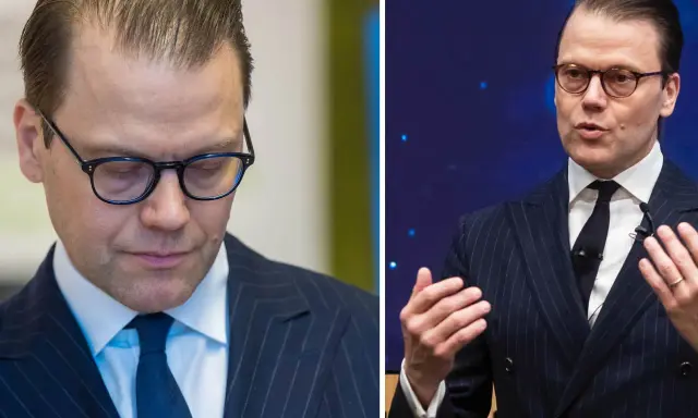 Prins Daniel, ifrågasatt om han är prins Daniel sjuk, bär glasögon och kostym.