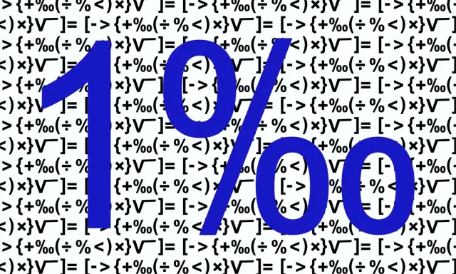 1%o - symbolizujące dawki alkoholu, na tle matematycznych wzorów.
