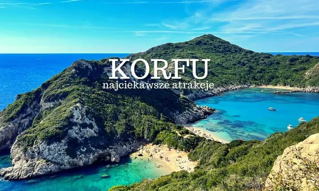 Piękna zatoka na Korfu, idealna na majówkę. Korfu pogoda kwiecień zapowiada się słonecznie, a woda jest już ciepła.
