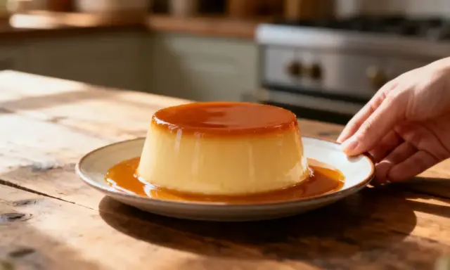 Un délicieux crème caramel, prêt à être dégusté. Une recette simple pour un dessert parfait.