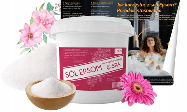 Sól Epsom, czyli siarczan magnezu, to wszechstronny produkt. Dowiedz się, jak stosować siarczan magnezu do kąpieli relaksacyjnych i okładów na obolałe mięśnie.