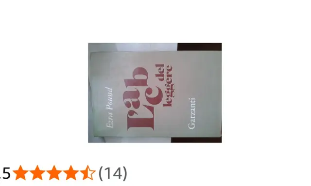 Copertina del libro "L'ab. Vc del leggere" di Ezra Pound, edito da Garzanti.