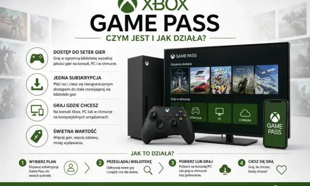 Xbox Game Pass: dostęp do setek gier, jedna subskrypcja, graj gdzie chcesz. Odkryj nowości i ciesz się grą!