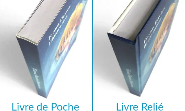 Le côté d'un livre, appelé la tranche, est visible sur ces deux livres : un livre de poche et un livre relié.