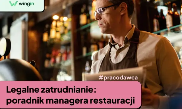 Manager restauracji z poradnikiem legalnego zatrudniania. #pracodawca.