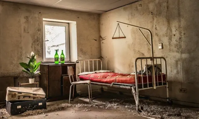 Pokój z łóżkiem, walizkami i butelkami. Może to początek przygody w najlepszym escape roomie w Polsce?
