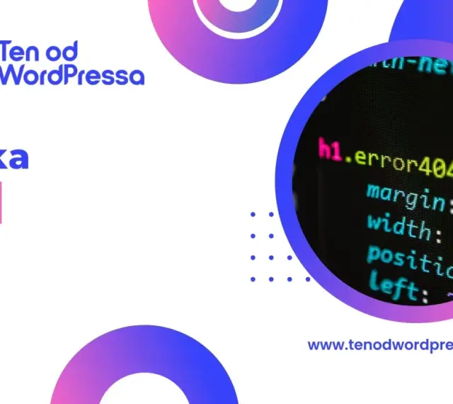 Nauka styli CSS z efektem text-shadow. Kod strony z błędem 404.