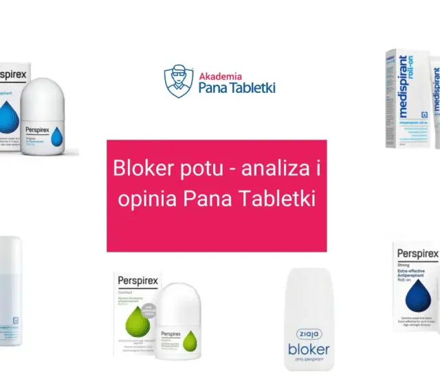 Kolekcja blokerów potu: Perspirex, Medispirant i Ziaja. Analiza i opinia Pana Tabletki.