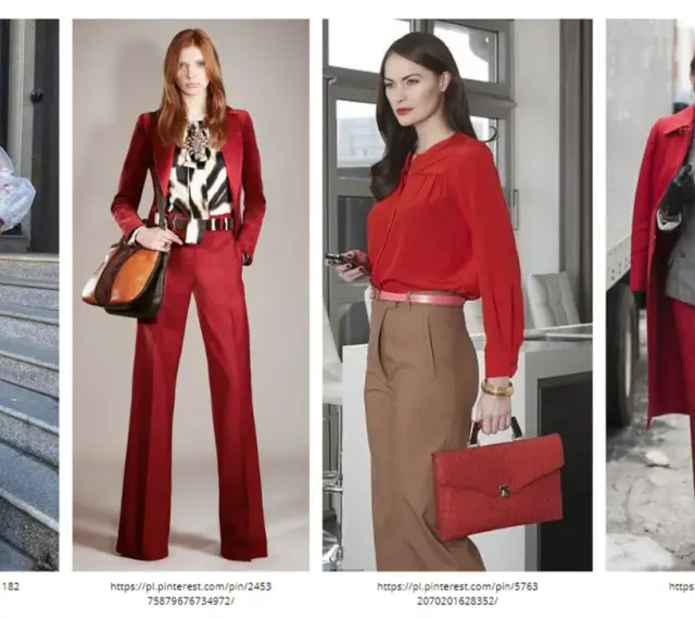 Eleganckie stylizacje z czerwienią. Zastanawiasz się, jaki kolor pasuje do czerwonego? Zobacz, jak połączyć czerwień z bielą, brązem, szarością i czernią.