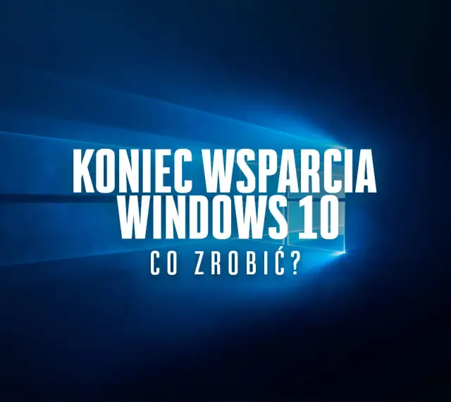 Koniec wsparcia dla Windows 10. Co zrobić? Tło z charakterystycznym dla systemu Windows gradientem.