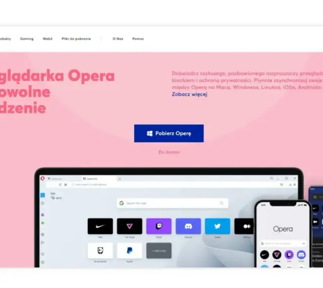 Odkryj najlepsza przeglądarka internetowa Opera na dowolne urządzenie. Szybka, bezpieczna i zsynchronizowana. Pobierz teraz!