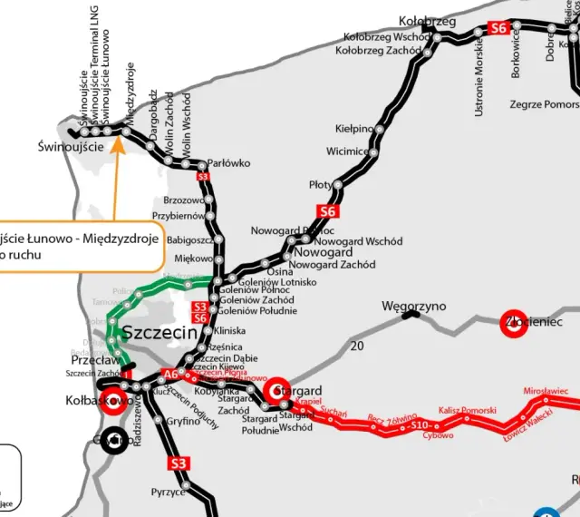 Mapa drogowa S3: odcinek Świnoujście-Międzyzdroje oddany do ruchu. Najnowsze informacje o inwestycji.