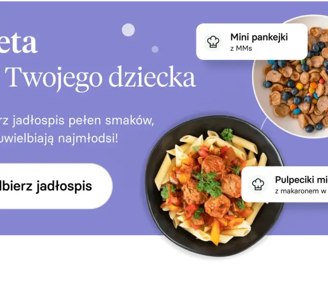 Zdrowe posiłki dla dzieci: mini pankejki z borówkami i MMs, pulpeciki z makaronem. Odbierz jadłospis pełen smaków!