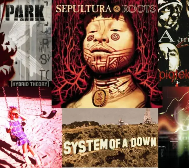 Okładki płyt Linkin Park, Sepultura, Amenra, Korn, System of a Down, Incubus. To jest właśnie nu metal co to za gatunek muzyczny.
