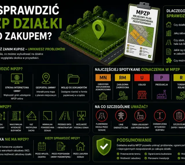 Jak sprawdzić plan zagospodarowania przestrzennego (MPZP) działki przed zakupem? Dowiedz się, gdzie i co zawiera MPZP, by uniknąć problemów.