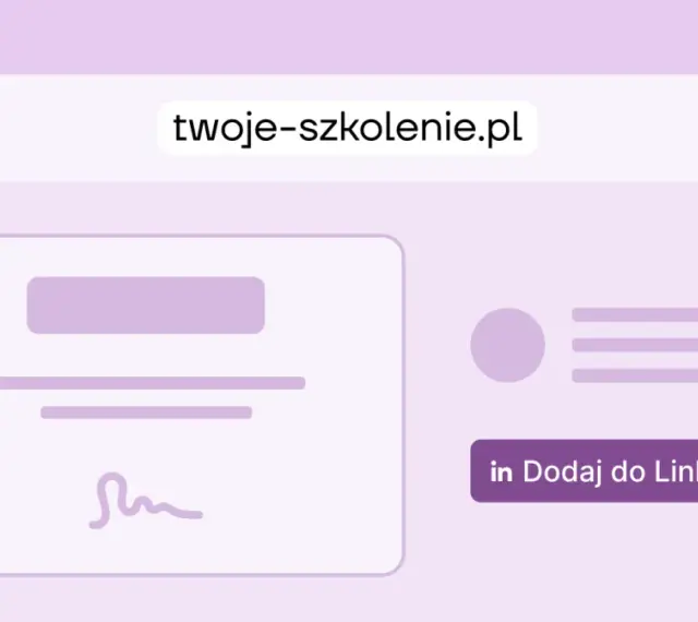 Certyfikat ukończenia kursu szczepień. Dodaj do LinkedIn.