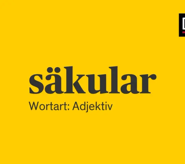 Das Wort "säkular" als Adjektiv, präsentiert vom Duden.