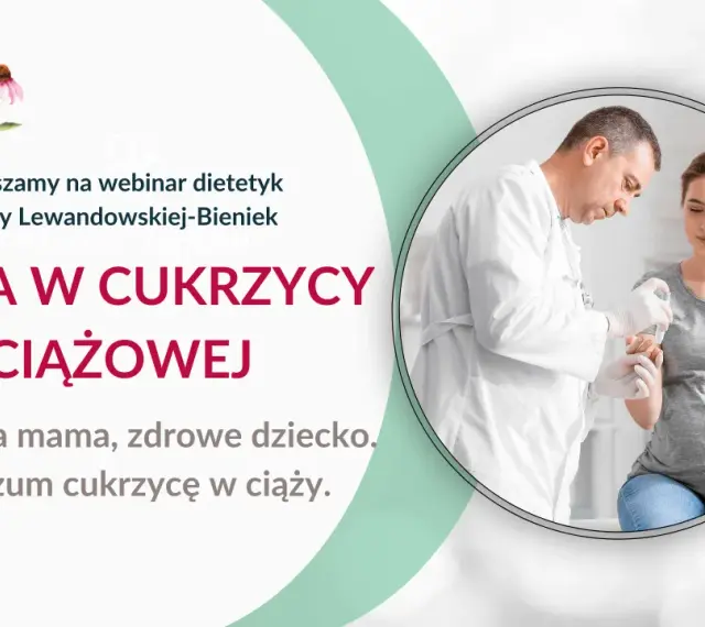 Webinar o diecie w cukrzycy ciążowej. Lekarz bada ciężarną, która zmaga się z cukrzycą w ciąży. Zdrowa mama, zdrowe dziecko.