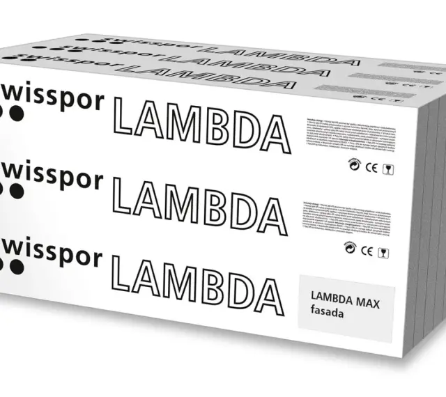 Opakowanie styropianu Swisspor Lambda. Dobra cena styropianu na fasadę.